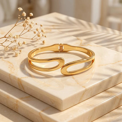 The “Lyra” Sculptural Infinity Cutout Bangle