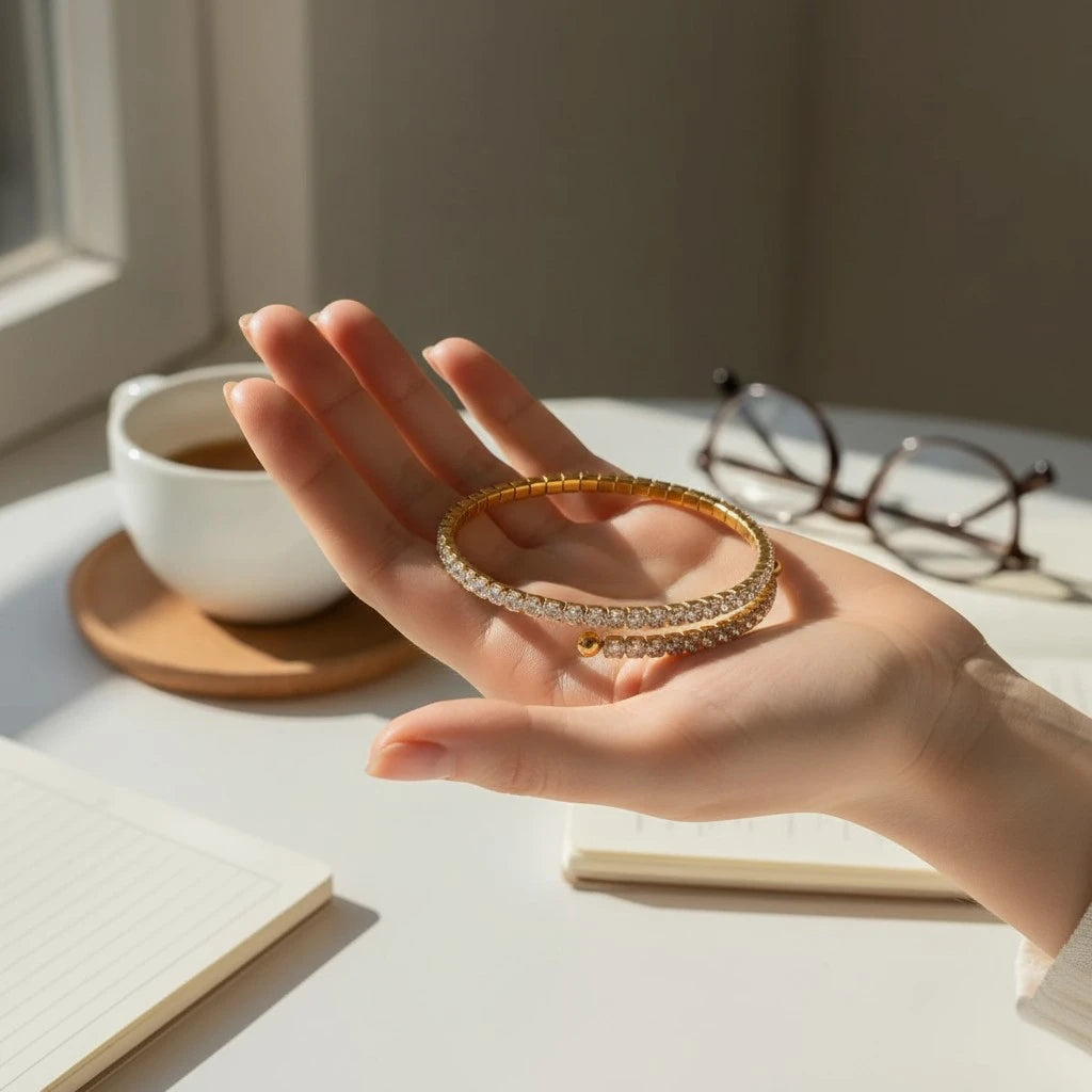The Solstice Wrap Tennis Bangle