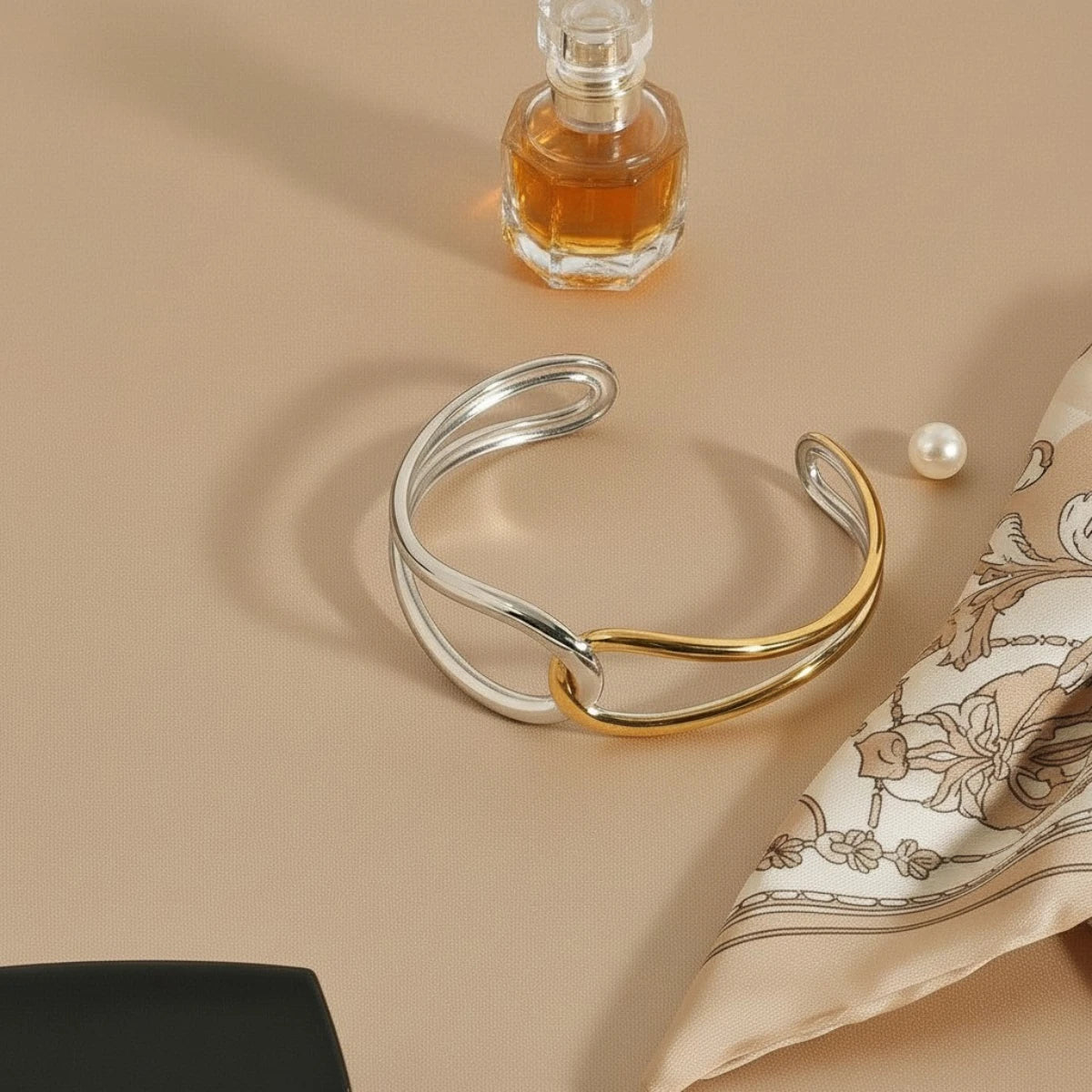 The Duet Two-Tone Interlocking Open Cuff