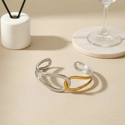 The Duet Two-Tone Interlocking Open Cuff