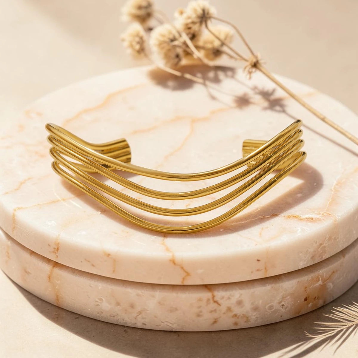 The Solana Multi-Row Wave Statement Cuff