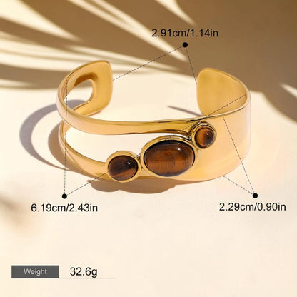 De "Aura" saffieren baguette & gouden kraal splitarmband