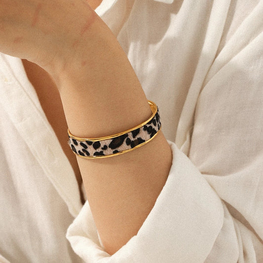 The Roar Leopard Haircalf Statement Cuff