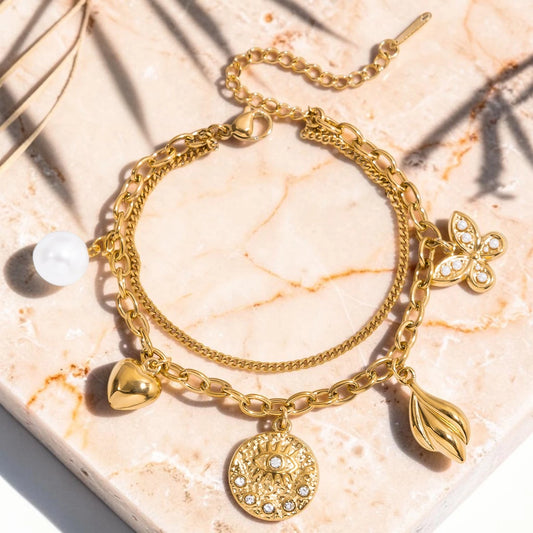The Multi-Charm Layered Talisman Bracelet