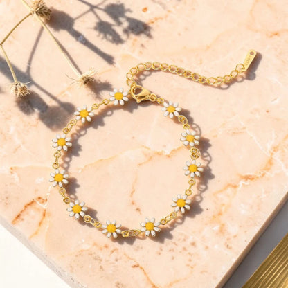 The Classic Enamel Daisy Chain Bracelet