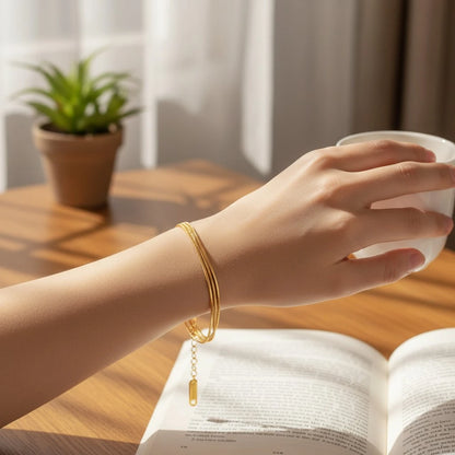 The Triple-Strand Herringbone Bracelet