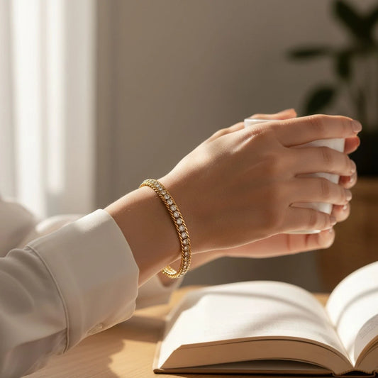 The Crystal Curb Chain Hybrid Bracelet