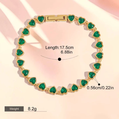 The Emerald Heart Tennis Bracelet