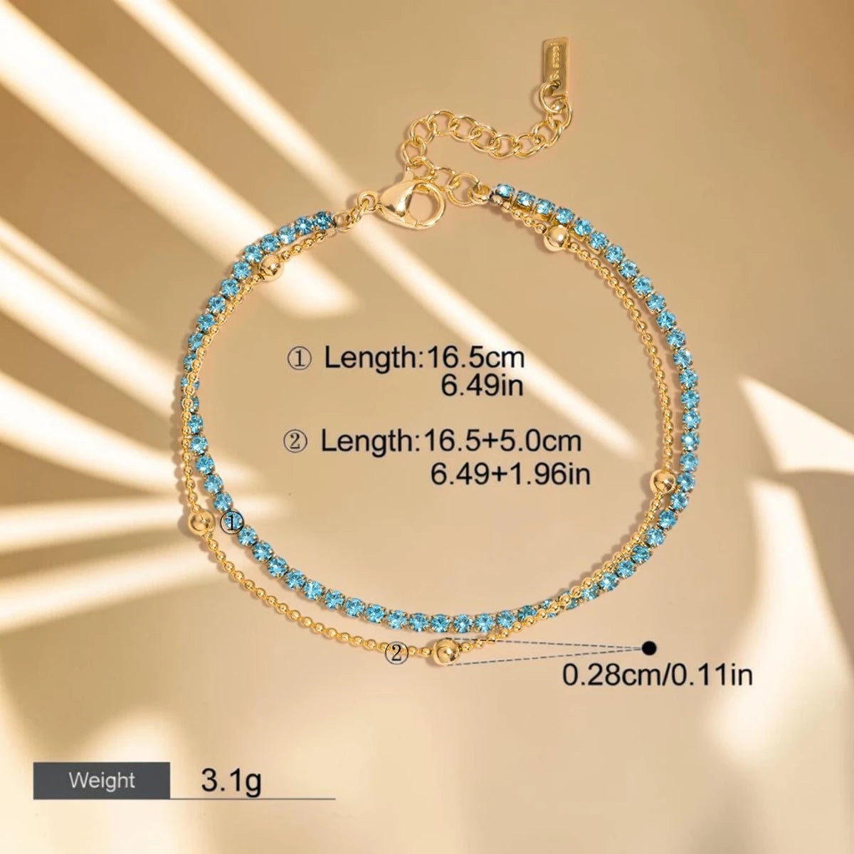 Blue bracelet styled with a blue outfit