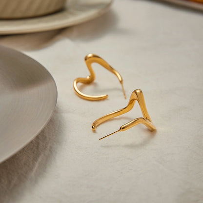 The Eros Abstract Heart Hoops