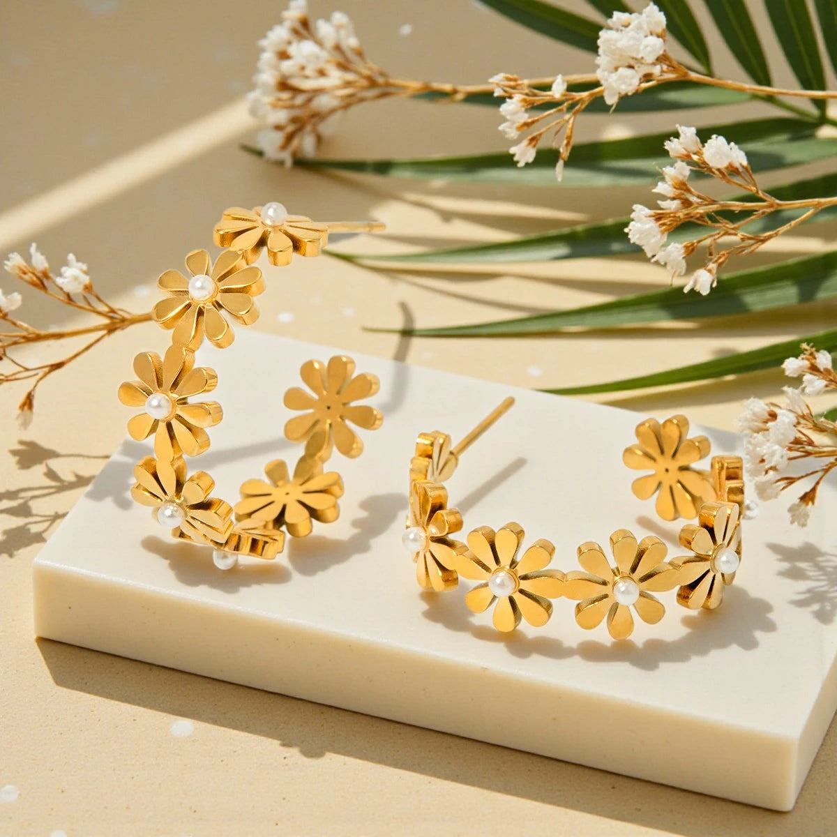 The Daisy Pearl Meadow Open Hoops