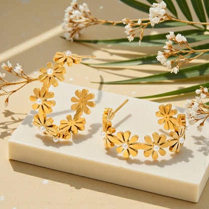The Daisy Pearl Meadow Open Hoops
