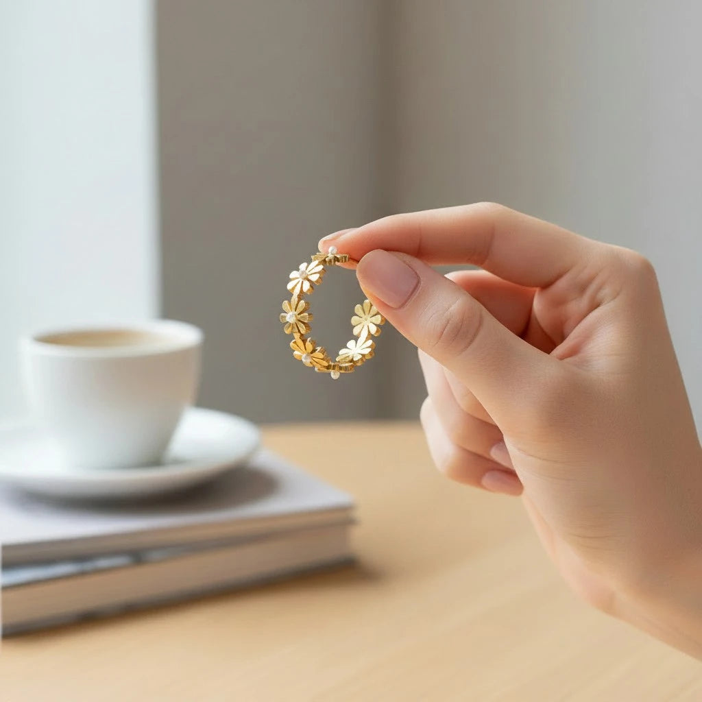 The Daisy Pearl Meadow Open Hoops