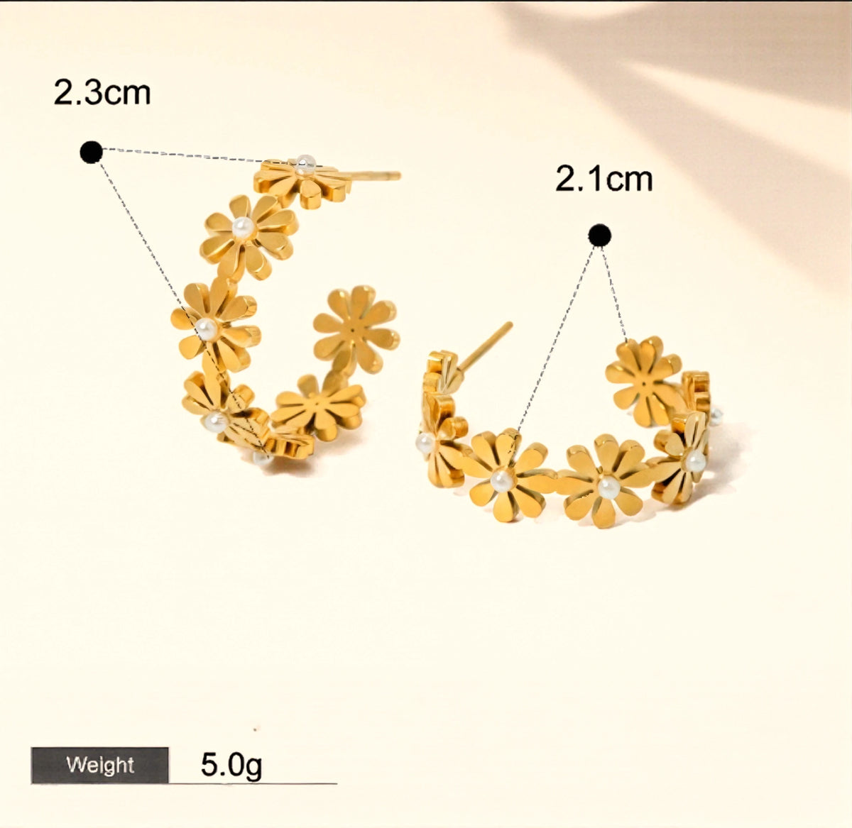 The Daisy Pearl Meadow Open Hoops