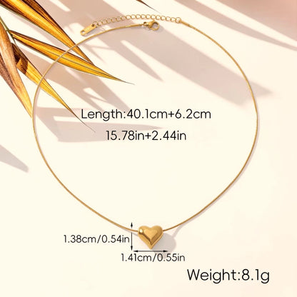 De Dikke Opgeblazen Hart Hanger Ketting